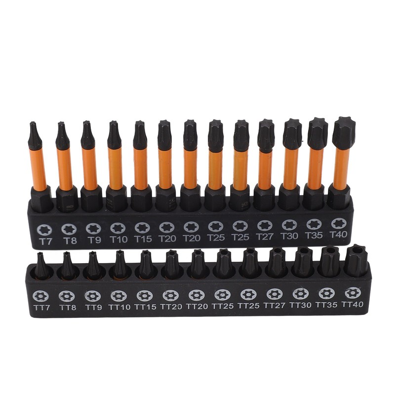 26Pcs Screwdriver Bit Star S2 Alloy Steel 1/4in Hex Shank