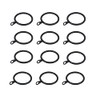 Lansonee 24 Pack Metal Curtain Rings, 30mm Internal Diameter Eyelets