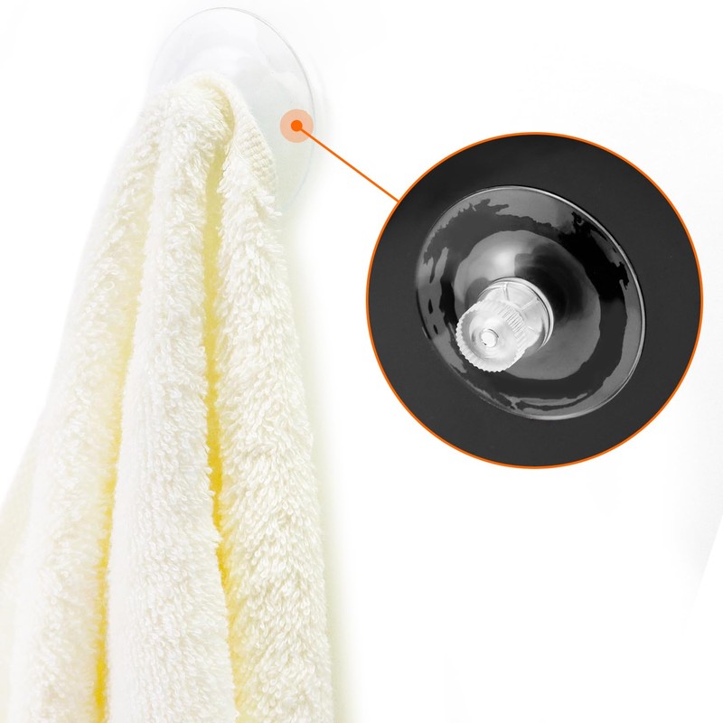 QWORK® Suction Cups for Windows Diameter 40 mm with Knurled