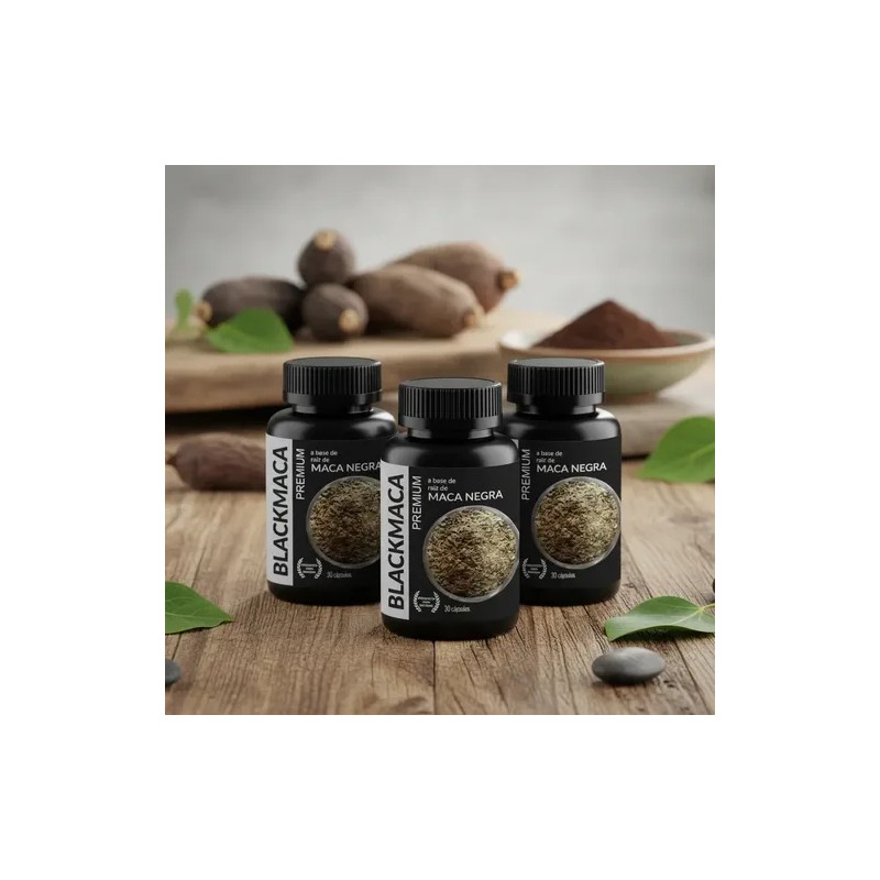 3 Pack Blackmaca Raíz Maca Negra 30 Caps Sfn 3