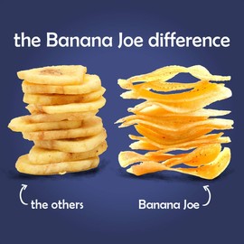 Banana Chips Sea Salt Healthy Chips - 1 Billion Probiotics healthy snacks for adults and kids, Gluten free Vegan Paleo non gmo Unsweetened Dried bananas kids snacks for school by Banana Joe x6