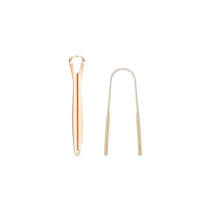 2 cepillos para lengua, resistentes, reutilizables, de acero inoxidable, herramientas