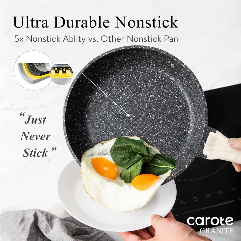 CAROTE 14Pcs Pots and Pans Set Non Stick, Cookware Sets