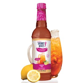 Jordan's Skinny Mixes Sugar Free Syrup, Sweet Tea Flavor, Flavored Water Enhancer, Drink Mix for Ice Tea, Lemonade & More, Zero Calorie Flavoring, Keto Friendly, 25.4 Fl Oz, 1 Pack