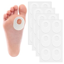 Pack of 24 Corn Plasters Corn Rings Bubble Plasters Non-Slip Corn Pads Corns Rings Plasters for Blisters Callus Foot (White)