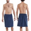 ANUFER Mens Adjustable Bath Towel Wrap - Wearable Towel Skirt