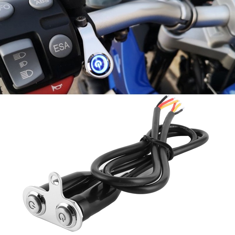 12V Stainless Steel Motorcycle Handlebar Switch LED Modification Bracket Control