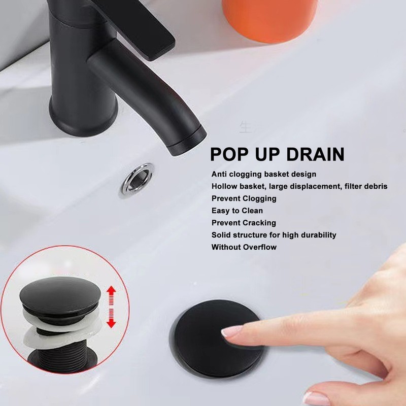 Bathroom Sink Drain Without Overflow Rustproof Anti Clog Vessel Sink