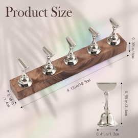 Riadyet 2-Pack Super Magnetic Nail Holders – Wearable Nail Bases & Nail Display Stands for Nail Art Painting (Silvery)