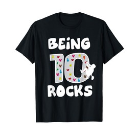 Rock Climbing Funny 10 Years Old 10th Birthday Gift For Kids T-Shirt