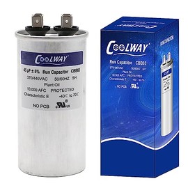 Capacitor de CA de arranque y funcionamiento de 45 uF 45 MFD ±5% 370V o 440V para arranque de motor de ventilador o bomba de calor, bomba de piscina y condensador recto