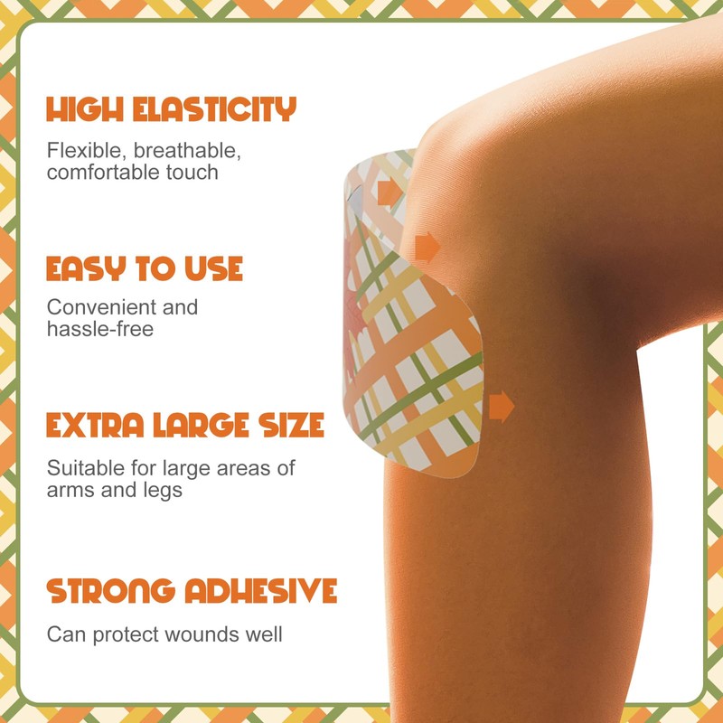 Geiserailie 50 Pcs Large Waterproof Bandages 2'' x 4'' Adhesive