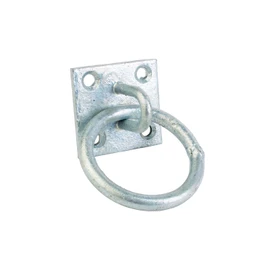 Shorefields No.515/PP Equestrian Chain Ring on Plate 50mm x 50mm Pack of 2 (Galvanised)