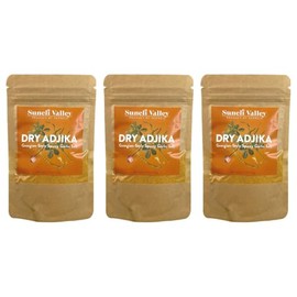 Suneli Valley Dry Adjika Powder | Spicy Georgian Garlic Rub | For Roasting, Grilling, and Seasoning 3.5oz(100g) | 3-Pack