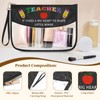 Teacher Appreciation Gifts Teacher Makeup Bag for Women Graduation Birthday