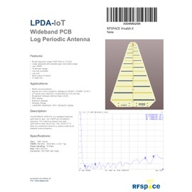 RFSPACE LPDA-IOT Log Periodic UWB Passive Antenna 600 MHz - 2800MHz for UWB TX/RX SDR Radar GPR SIGINT EMC Test ADSB FVP TV Video IoT LoRa