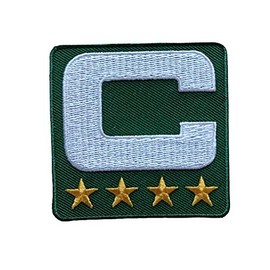 2025 Edition - Green Captain C Patch (4 Gold Stars) Iron On for Football Jersey