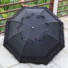 Heart Princess Lace Windproof Folding Sunny and Rainy Umbrella Ultraviolet-Proof