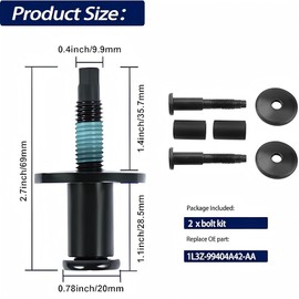 Rear Tailgate Striker Latch Lock Bolt Kit Compatible with Ford F150 F250 F350 F450 F550 Super Duty 1997-2016 Explorer Sport Trac 2001-2005 Replace 1L3Z-99404A42-AA (2PCS)
