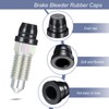 Tondiamo 18 Pieces Brake Bleeder Caps Rubber Caliper Nipple Caps
