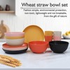 12pcs Wheat Straw Dinnerware Sets, Wheat Straw Plates and Bowls