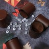 5 Pack PU Leather Dice Cups Felt Lining Quiet Shaker