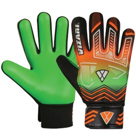 Vizari Kids Goalkeeper Gloves – Youth Soccer Goalie Gloves with Superior Grip – Durable Football Gloves for Boys & Girls (Orange/Green, 9)