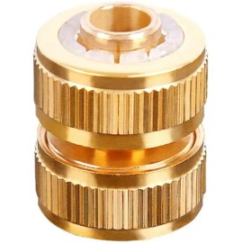 sashow 3/4" ID Hose Solid Brass Fitting Garden Tools Quick Repair Damaged Leaky Adapter