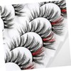 Healeved 5 Pairs 3d False Eyelashes Fluffy Colorful Natural Lashes