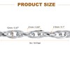 sourcing map 9.8Feet Aluminum Link Chain, Link Cable Chain Flat