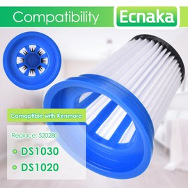 6 Pack 520280 HEPA Replacement Filter for Kenmore DS1030, DS1020 Stick Vacuum Cleaners,Compatible with Kenmore 520280 HEPA Replacement Vacuum Cleaner, Compare to part # 520280
