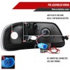 Projector Headlights w/SMD LED Light Strip (Black Housing/Clear Lens) Made
