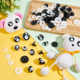 PandaHall Large Safety Eyes, 40 Sets Crochet Eyes, Amigurumi Eyes, Stuffed Animal Eyes, Kawaii Eyes, Craft Eyes with Washers for Dolls, Teddy Bears, Crochet Plush Toys, 18/20/23.5/30 mm