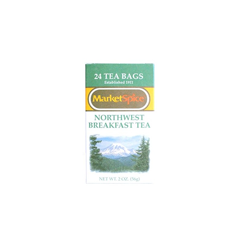 MarketSpice Tea Bag, Northwest Breakfast, 24 Count, 2 ounce