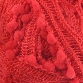 JubileeYarn Fishnet Pom Pom Yarn - 50g Mini Bonbons - Red Wine - 6 Skeins