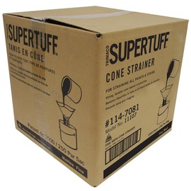 Trimaco Box of 250 11107 SuperTuff Cone Strainer, Fine Mesh