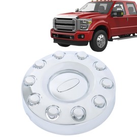 Silscvtt Chrome 10 Lug Front 19.5 Wheels Center Hubcap Cover Replacement for F450 F550 Super Duty 2WD 4x2 2005-2016 5C3Z1130MA 5C3Z-1130-MA