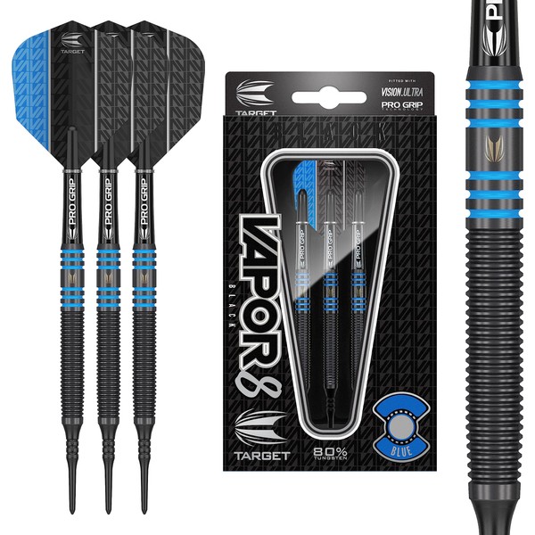 Target Darts Vapor 8 Soft Darts Set, 80 % Tungsten,