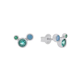s.Oliver 925 Sterling Silver Stud Earrings for Women, Silver Earrings with Gemstone/Pearl, Rhodium-Plated 925 Silver, Gift for Wife and Girlfriend, Sterling Silver, Cubic Zirconia