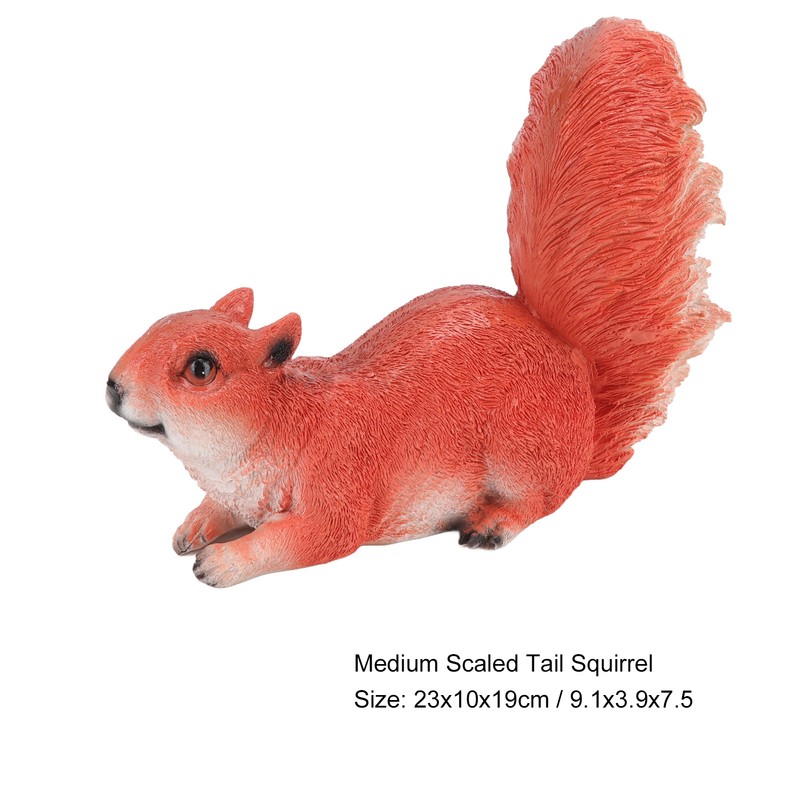 Resin Squirrel Figurine Statue Garden Landscape Decoration Animals Ornaments for