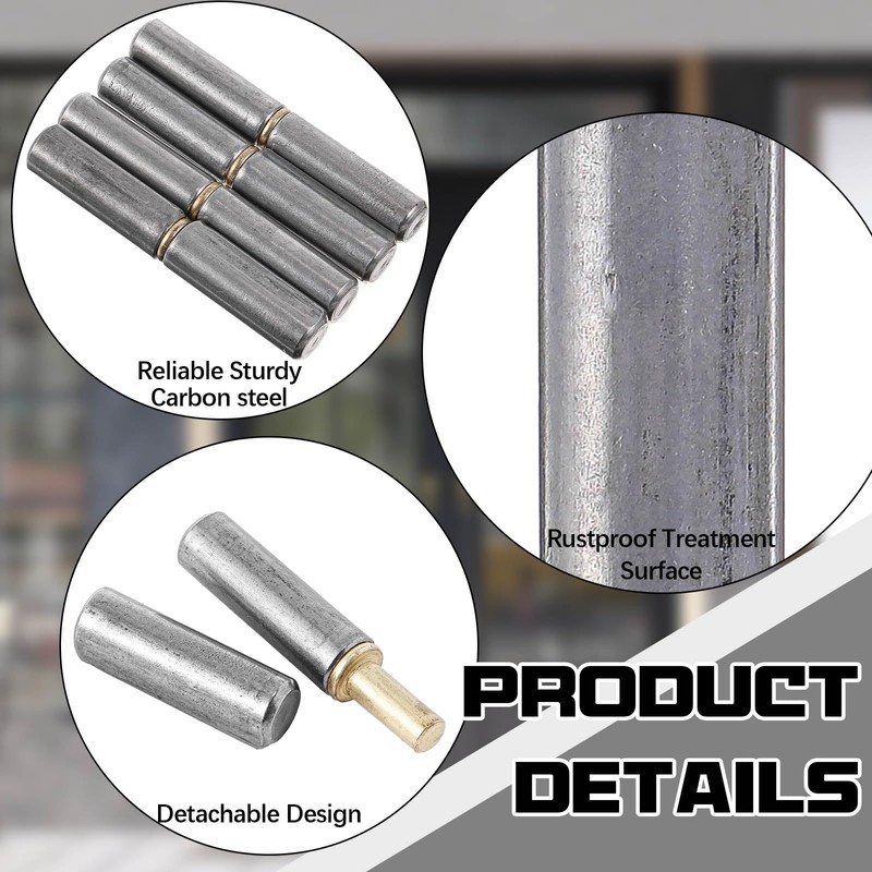 Yaocom 30 Pack Weld on Bullet Hinges 2-1/2" x 3/8"