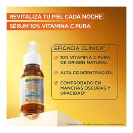 Sérum facial de noche Garnier skin active express aclara vitamina c 30 ml