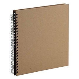 Rössler Papier 1329452627 - S.O.H.O. Wire-O Fotoalbum 290 x 290 mm, 60 schwarze Seiten, Kraft, 1 Stück