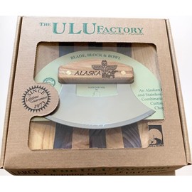 Alaska Ulu Bowl Set Birch Handle Totem Pole Eskimo