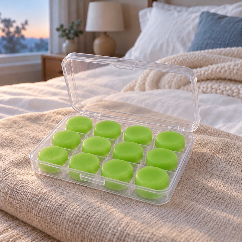 Silicone Ear Plugs for Sleeping – 12 Pcs (6 Pairs)