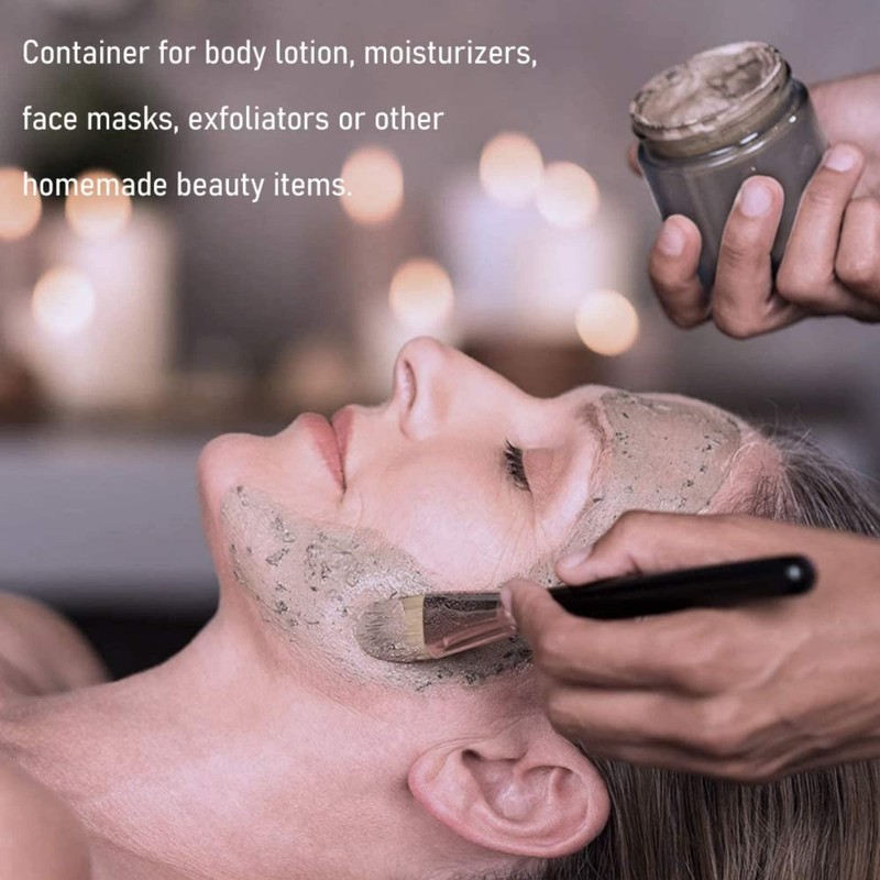 Round Clear Glass Cosmetic Jars (Pack of 4) - 50gm