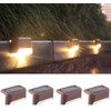 Yanhao 4 Pcs Solar Light, Outdoor Deck Light, Warm Color,