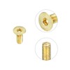 uxcell Flat Head Socket Cap Screws, M4-0.7 x 10mm Brass