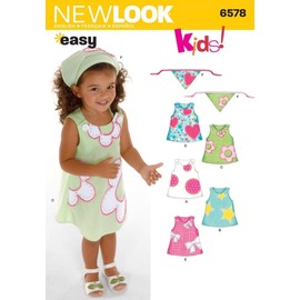 New Look Sewing Pattern 6578 - Toddler Dresses Sizes: A (1/2,1,2,3,4)