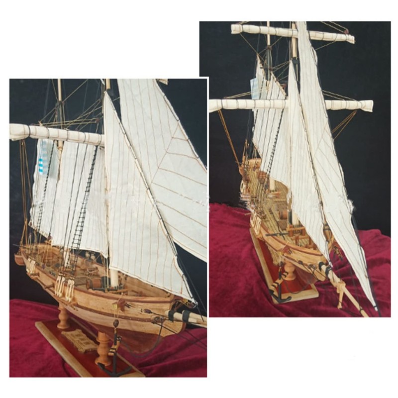 HAPYLY Scale DIY Hobby Wooden Ship Science Equipmen Assembly Model
